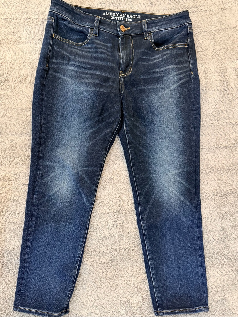American Eagle Outfitters Women’s Jegging Crop Dark Blue Wash Denim